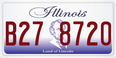 IL license plate B278720