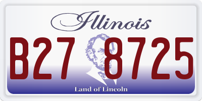 IL license plate B278725