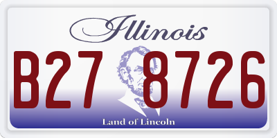 IL license plate B278726