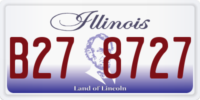 IL license plate B278727