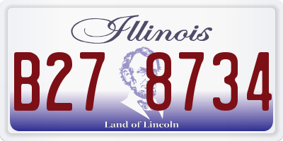 IL license plate B278734
