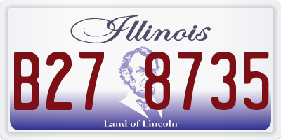 IL license plate B278735