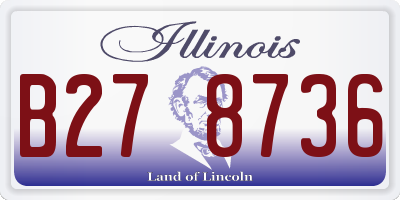 IL license plate B278736