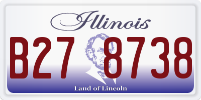 IL license plate B278738
