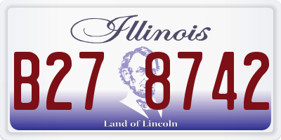 IL license plate B278742