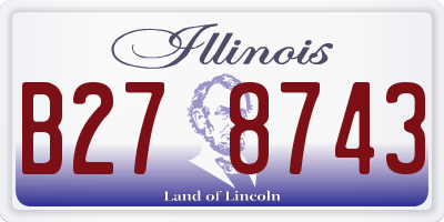 IL license plate B278743