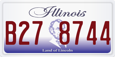 IL license plate B278744