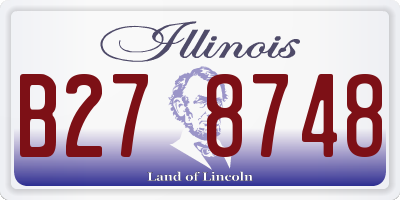 IL license plate B278748