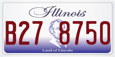 IL license plate B278750