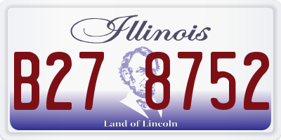IL license plate B278752