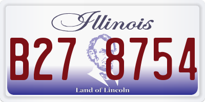 IL license plate B278754