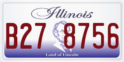IL license plate B278756