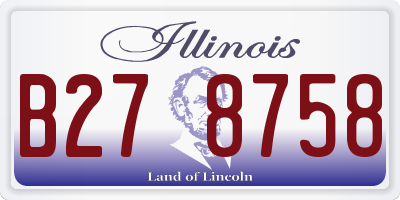 IL license plate B278758