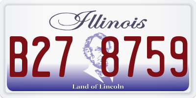 IL license plate B278759