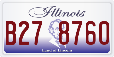 IL license plate B278760