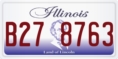 IL license plate B278763