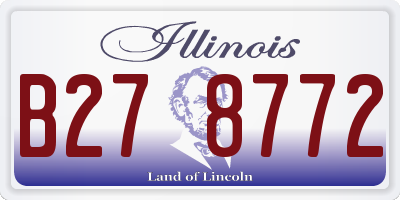 IL license plate B278772