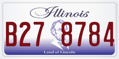 IL license plate B278784