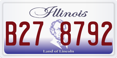 IL license plate B278792