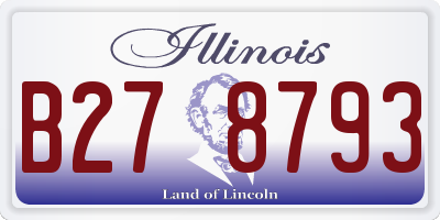 IL license plate B278793