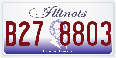 IL license plate B278803