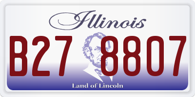 IL license plate B278807