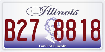IL license plate B278818