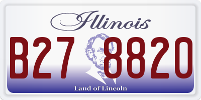 IL license plate B278820