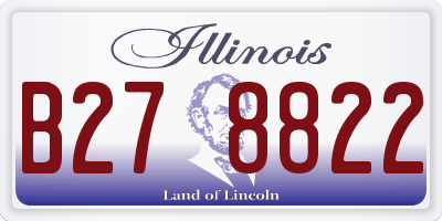 IL license plate B278822