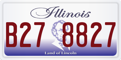 IL license plate B278827