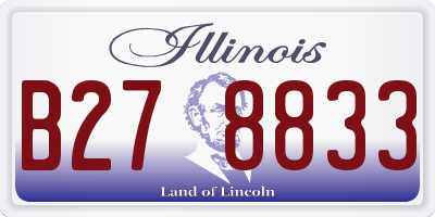 IL license plate B278833