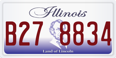 IL license plate B278834
