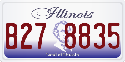 IL license plate B278835