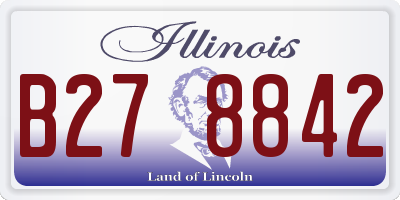 IL license plate B278842