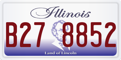IL license plate B278852