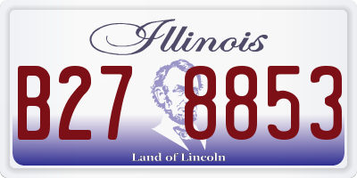 IL license plate B278853