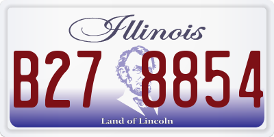 IL license plate B278854