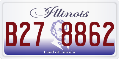 IL license plate B278862