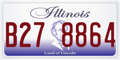 IL license plate B278864