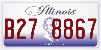 IL license plate B278867