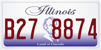 IL license plate B278874