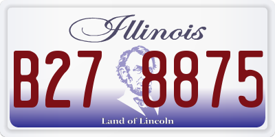 IL license plate B278875