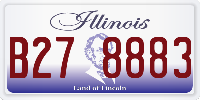 IL license plate B278883