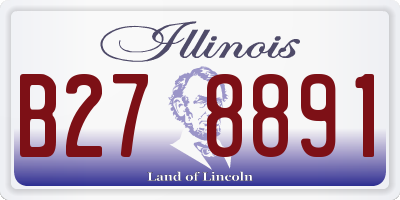 IL license plate B278891