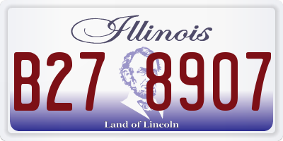 IL license plate B278907