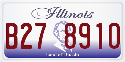 IL license plate B278910