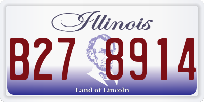 IL license plate B278914
