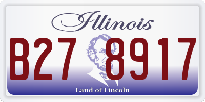 IL license plate B278917