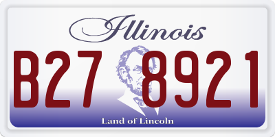IL license plate B278921