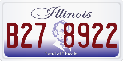 IL license plate B278922